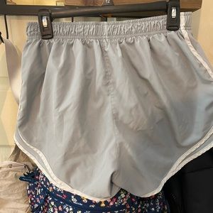 Grey Nike running shorts